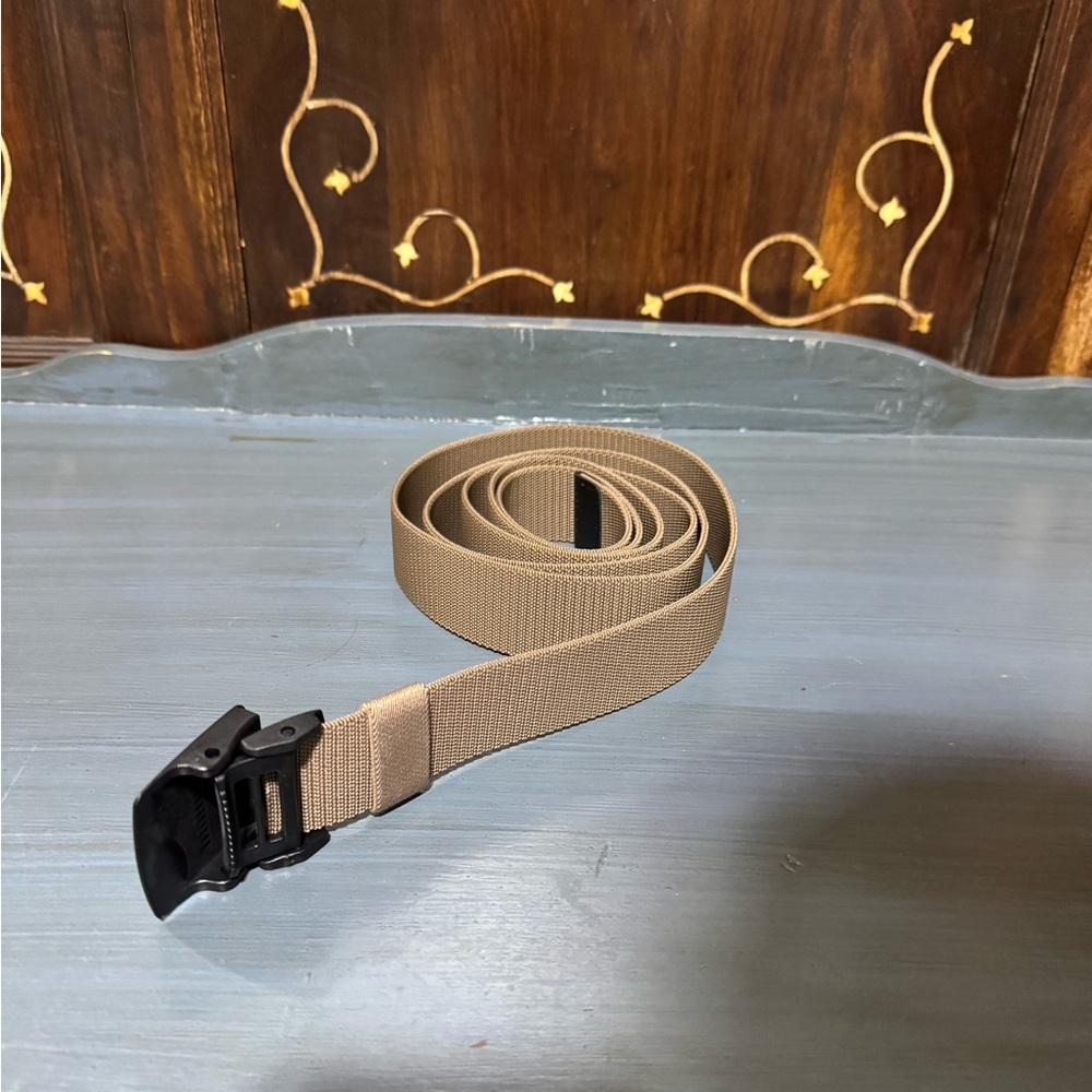 Plus size Women Tan Belt with Black Buckle